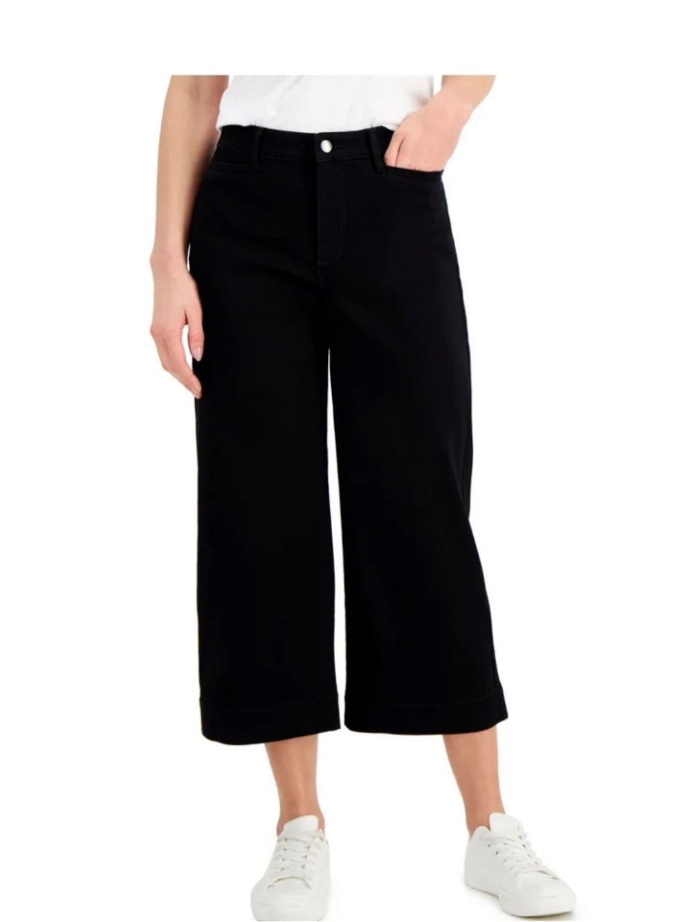 Charter club wide leg crop jeans